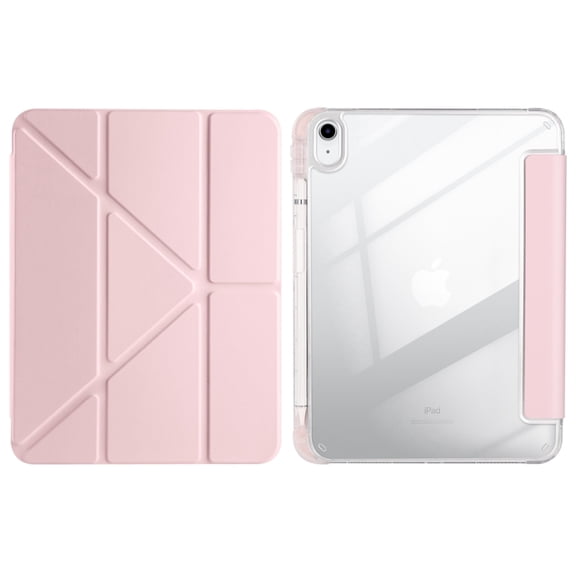 Xyhop Transparent Acrylic Case for ipad Mini 6th Gen 8.3-Inch 2021, Hybrid Shockproof PU TPU with Pencil Holder, Multi-Angle Stand and Auto Sleep Wake Function