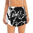 thumbnail image 4 of Lsque Red Heart And Puppy Of Bulldog Printed Women's Running Shorts with Liner Pockets,Elastic Quick Dry Workout Athletic Gym Yoga Shorts,Womens High Waist Shorts-XX-Large, 4 of 9