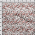 thumbnail image 4 of oneOone Silk Tabby Red Fabric Floral Dress Material Fabric Print Fabric By The Yard 42 Inch Wide, 4 of 5