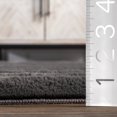 thumbnail image 2 of nuLOOM Kai SuperiorWash Stripe Faux Rabbit Machine Washable Area Rug, 7' 6" x 9' 6", Kai Charcoal, 2 of 6