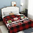 thumbnail image 4 of Luxury Plush Christmas Blanket Snowflake Gnome Santa Claus Xmas Tree Christmas Throw Blanket for Couch Lightweight Soft and Warm Throws Blankets for Sofa Bed Living Room in Fall Winter 60"x80", 4 of 6