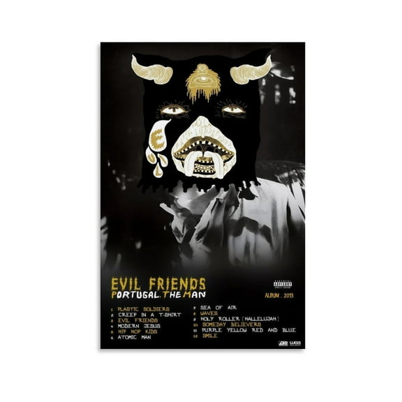 Evil Friends by Portugal. The Man Canvas Poster Mural Decor Printing Picture Painting Living Room Hallway Decor Unframe-style