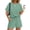 Green, variant on Two Piece Sets for Women Summer Crew Neck Lounge Short Sets Cap Sleeve Drawstring Sweatsuit with Pocket