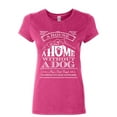thumbnail image 1 of Tee Hunt A House is Not a Home Without a Dog Women's T-Shirt Pet Paw Labrador Shirt, Pink, Large, 1 of 5