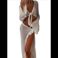 thumbnail image 2 of Conjunto de Bikini de Dos Piezas para Mujer, Estilo Crochet, con Aberturas, para Playa M, 2 of 9