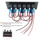 thumbnail image 4 of Panel De Interruptor Basculante De 6 Bandas Dc 12V/24V, Panel De Interruptor De Palanca Led Impermeable Marino Universal Para Coche Para Barco Marino Rv matsuzay VI007325-00, 4 of 7