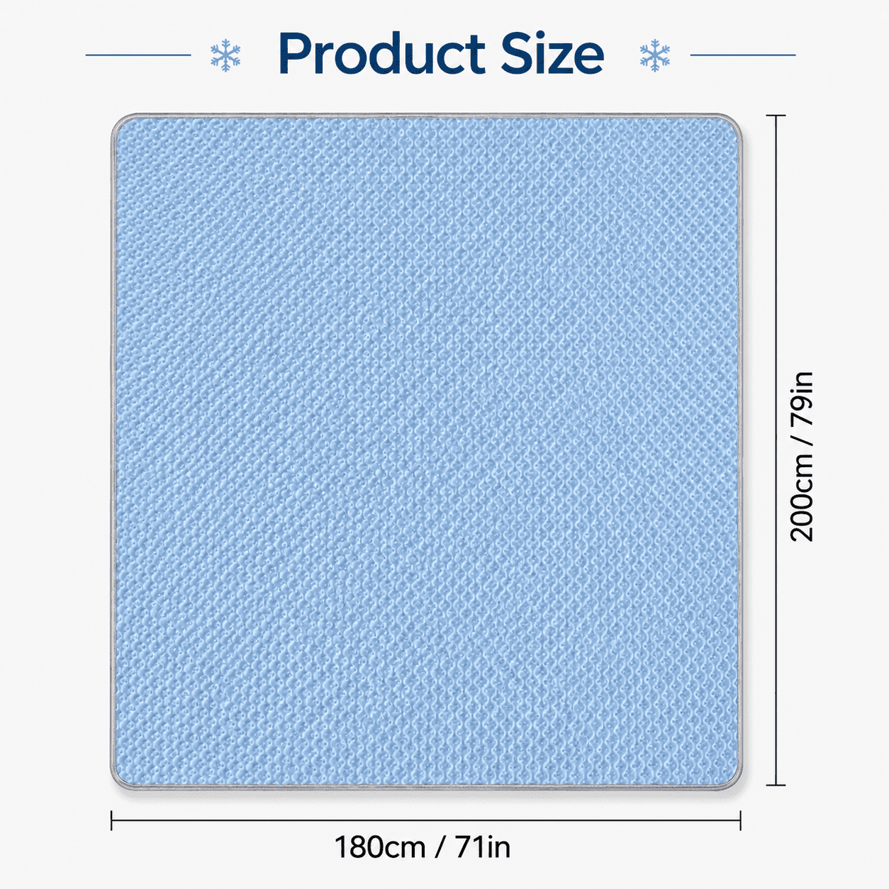Cooling Pad Mat for Bed Cooling Mattress Pad for Sleep, Summer Hot Flashes, Adult, Pets, No Water or Electricity Required(79 x 71 Inch,Light Blue)