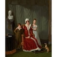 thumbnail image 3 of Jean-Jacques Lagrenée 20x24 Black Modern Framed Museum Art Print Titled - Portrait of General Baudet's Wife and Her Two Children, with a Bust of the General Behind (1814), 3 of 5