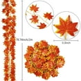 thumbnail image 3 of Halloween Maple Leaf Garlands Rattan Decor Hanging Wall, Realistic Waterproof Artificial Garland for Home Halloween Thanksgiving Indoor and Outdoor Use 78.74x6.29x0.11Inch Orange, 3 of 9