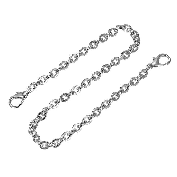 Uxcell 16"x0.22" Purse Chain Strap, Purse Handle Shoulder Bag Replacement Strap, Silver