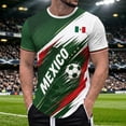 thumbnail image 4 of 2026 new Mexico Soccer Jersey Men Shirts Short Sleeve Casual Crewneck Pullover Summer Tops Soccer Shirt for Men Indoor Outdoor Activities Daily Wear, 4 of 5