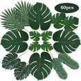 thumbnail image 2 of Hawaiian Tropical Leaf Decoration Set - 60 Pieces For Home Dcor, 2 of 5