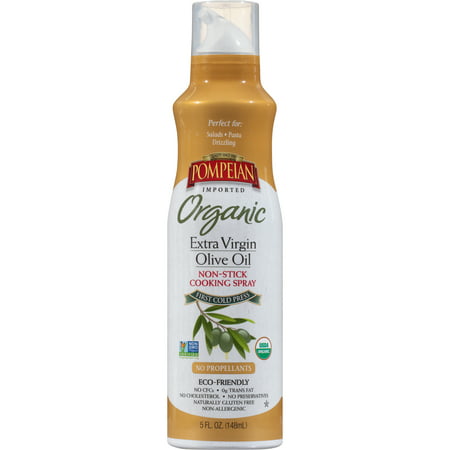 (2 Pack) Pompeian Organic Extra Virgin Olive Oil Cook Spray, 5.0 FL
