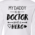 thumbnail image 4 of Inktastic My Daddy is a Doctor and a Hero Long Sleeve Youth T-Shirt, 4 of 5