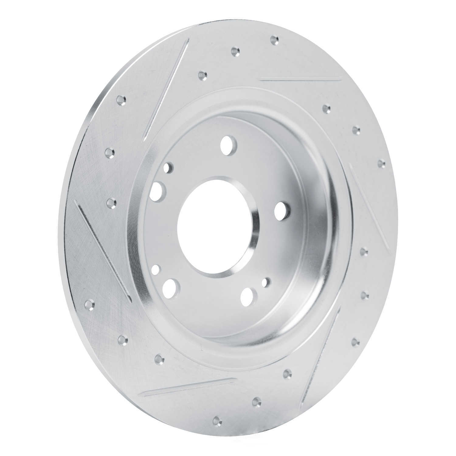 Dynamic Friction Company 631-59073L DFC Brake Rotor - Drilled And Slotted - Silver