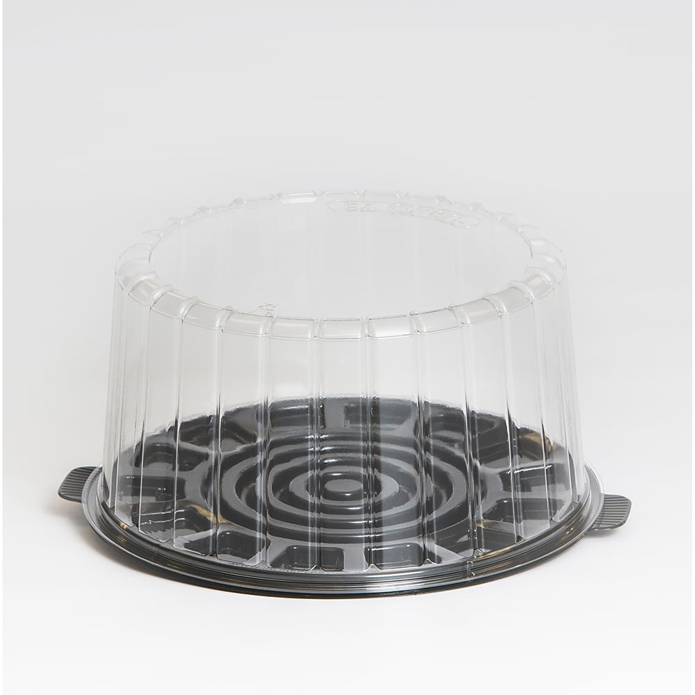 Inline Plastics EZ Open Clear, Double Layer 9 Inch Cake Container with