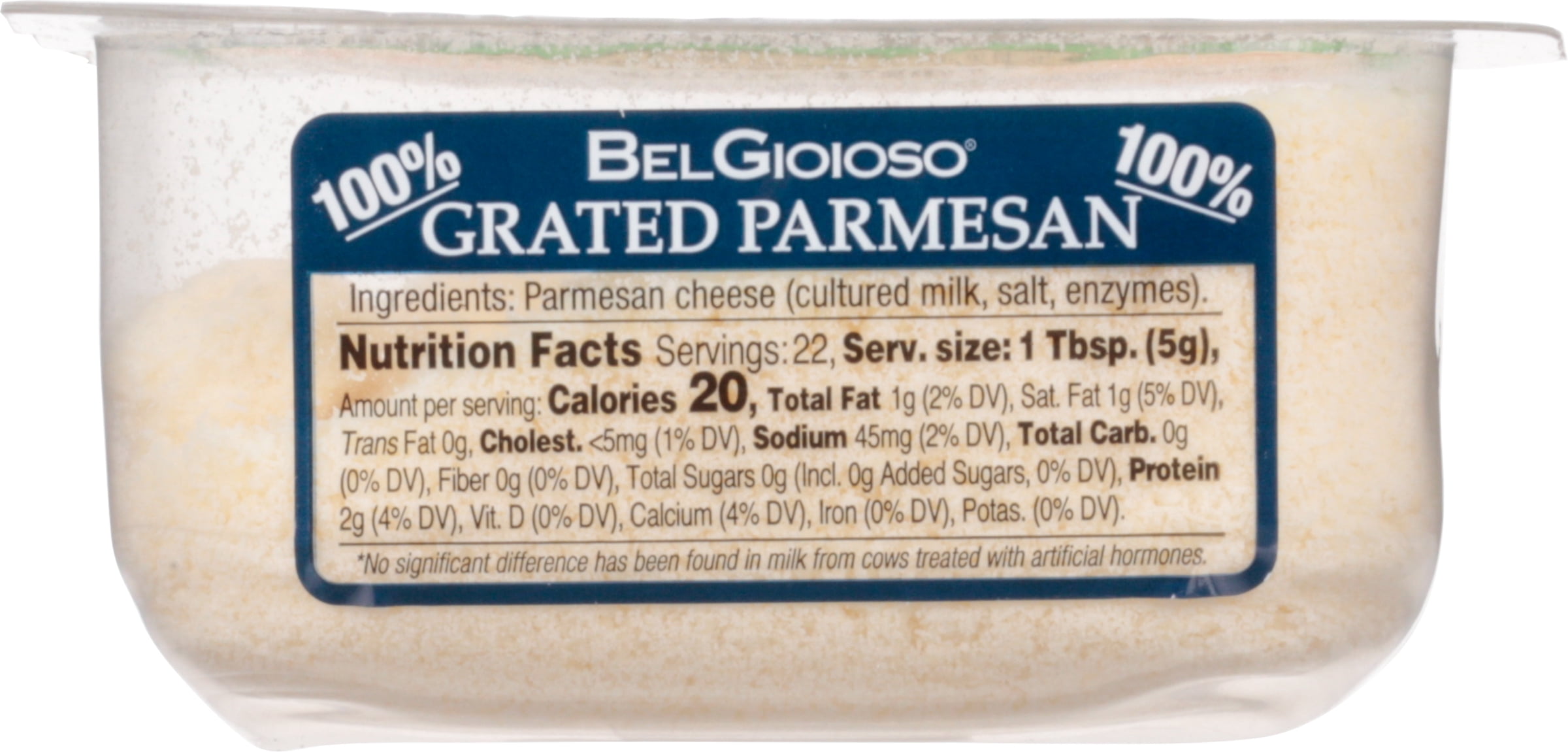 BelGioioso Freshly Grated Parmesan Cheese, 100% Natural, 4 oz Resealable Cup