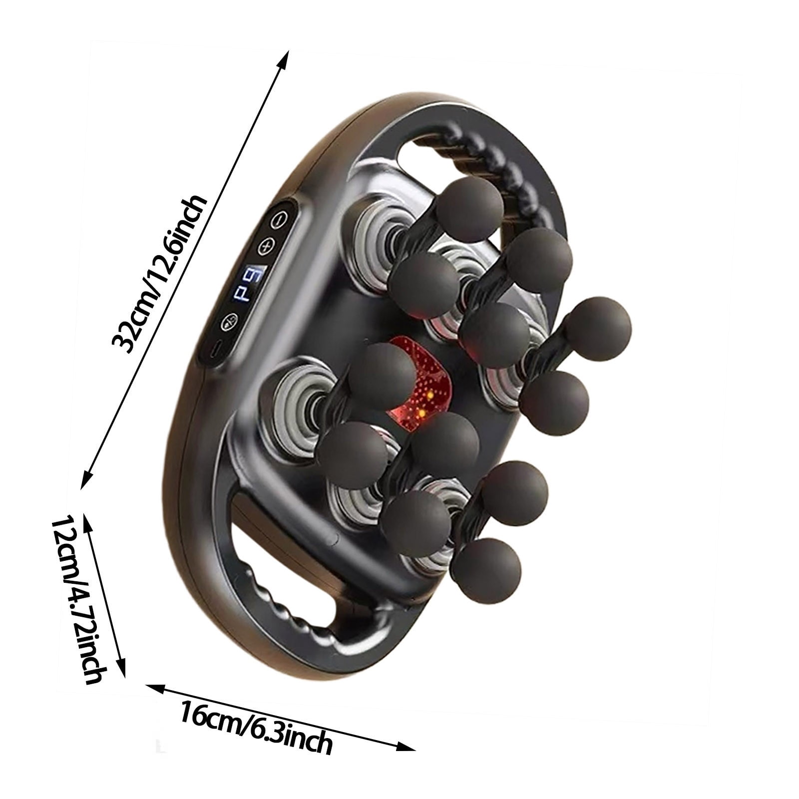 12 Drive 6-Head Massage Gun Set. Fusion Massage Gun Deep Tissue Massager Cordless Back Massager, Drive 6 Head Massagerr for Hamstring Full Body Muscles (GR)