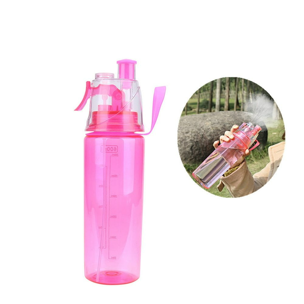 Yosoo Mist Spray Water Bottle 600ml Portable Sport Water Bottle Anti
