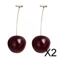 thumbnail image 1 of Pendientes colgantes de cereza Fernando Joyería de moda 2 piezas, 1 of 8