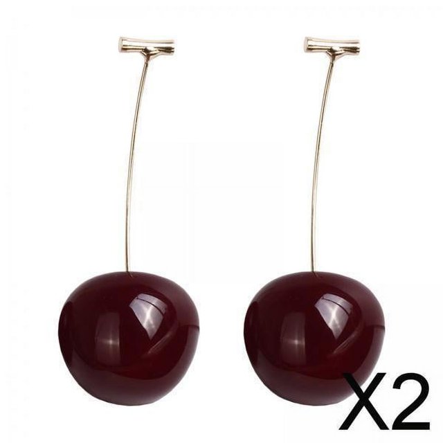 Pendientes colgantes de cereza Fernando Joyería de moda 2 piezas