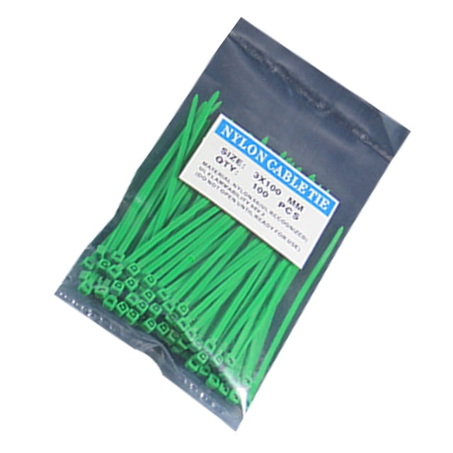Wosthever Paquete de 100 bridas de nailon para cables, reutilizables, con cierre automático, sujetadores de Color sólido, suministros para Almacenamiento y organización del hogar Verde