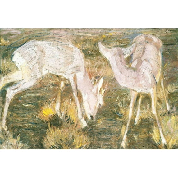 Deer In The Twilight-Marc - CANVAS OR FINE PRINT WALL ART