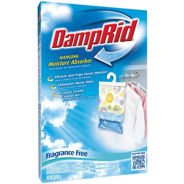 DampRid Fragrance Free Hanging Moisture Absorber, Mold Inhibitor, 1 Ct
