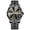 Black Steel-Black Surface-Gold Nail, variant on Men's 20mm Business Stainless Steel Link Wristwatch, Multicolor
