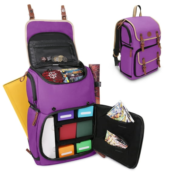 ENHANCE Full-Size Trading Card Storage Box Backpack for Playing Card Case - Card Binder Space