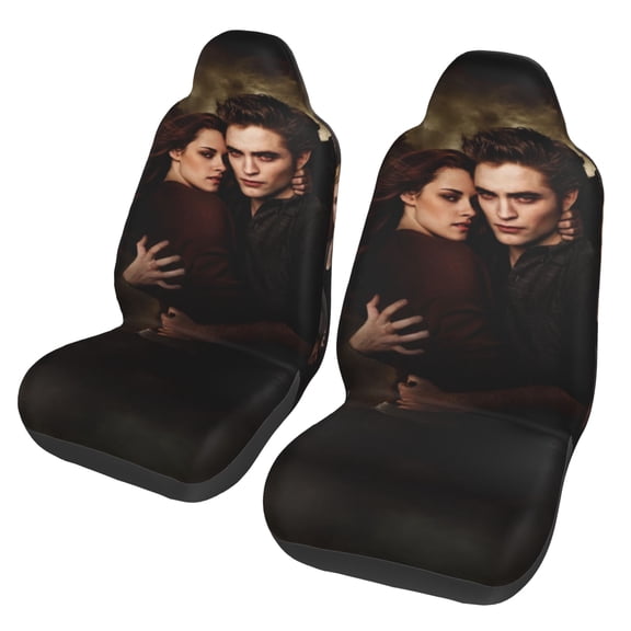 The Twilight Saga Car Seat Covers Set 2Pcs, Front Seat Covers for Car Truck Sedan SUV Auto, Universal Fit Vehicle Enterior Bucket Seat Protector Car Accessories