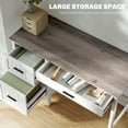 thumbnail image 4 of HOMCOM Computer Desk with 3 Drawers, Farmhouse Home Office Desk, White, 4 of 10