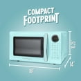 thumbnail image 6 of Nostalgia Retro 700W Microwave Oven – 0.7 Cu Ft Capacity – Aqua, 6 of 8