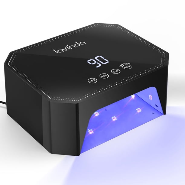 Lámpara de uñas UV LED Lavinda 54W con pantalla LCD negra