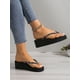thumbnail image 1 of Fashionable Ladies' Floral Wedge Flip Flops, 1 of 5