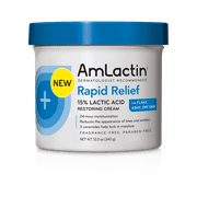 AmLactin Rapid Relief 15% Lactic Acid Skin Restoring Cream, 12 Oz