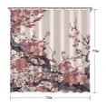 thumbnail image 5 of Waterproof Floral Plum Blossom Shower Curtain 72x72 Inch Boho Style Polyester Unique Shower Curtain for Bathroom Hotel Home Decor with 12 Plastic Hooks, 5 of 5