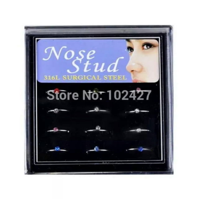 CHUANK Fake Unisex Septum Clicker Nose Ring Non Piercing Hanger Clip On Delicate Jewelry 1X S-Multicolor #12-40 pcs/box