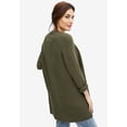 thumbnail image 2 of Ellos Women's Plus Size Open Front Waffle Cardigan Oversized Long Lightweight Sweater, 2 of 5