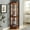 Oak, variant on Miniyam 6 Shelf Corner Curio Display Cabinet with Lights, Glass Doors, Oak