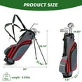 thumbnail image 6 of XDriveMax 8-Pieces Complete Golf Club Set for Men Includes Stand Bag with Rain hood , Fairway Wood Head Covers, Hybrid, Irons and Putter, Red-Left Handed, 6 of 7