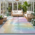 thumbnail image 2 of Area Rugs 3'x5', Colorful Ombre Carpet Runner Indoor Outdoor Rugs Home Decor Aesthetic, Pink Sky Modern Abstract Art Gradient Non Slip Mats Washable Accent Rug for Living Room Bedroom, 2 of 8