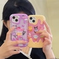 thumbnail image 2 of Fundas de teléfono de dibujos animados para IPhone, carcasa trasera suave con pompón de Hello Kitty, Cinnamoroll, Purin, Sanrio, 11, 12, 13, 14 Pro Max Fivean unisex, 2 of 2