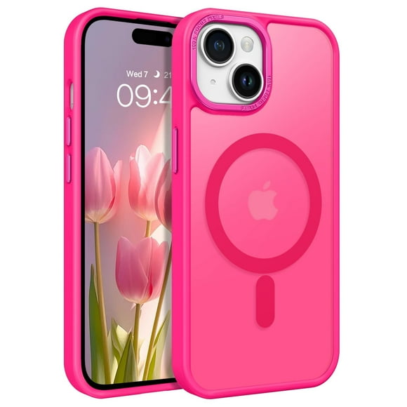 Funda magnética BENTOBEN para iPhone 15 6.1 rosa intenso