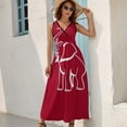 thumbnail image 7 of Elephant Sigma Red Theta Sleeveless Dress dress dresses evening dresses ladies, 7 of 7