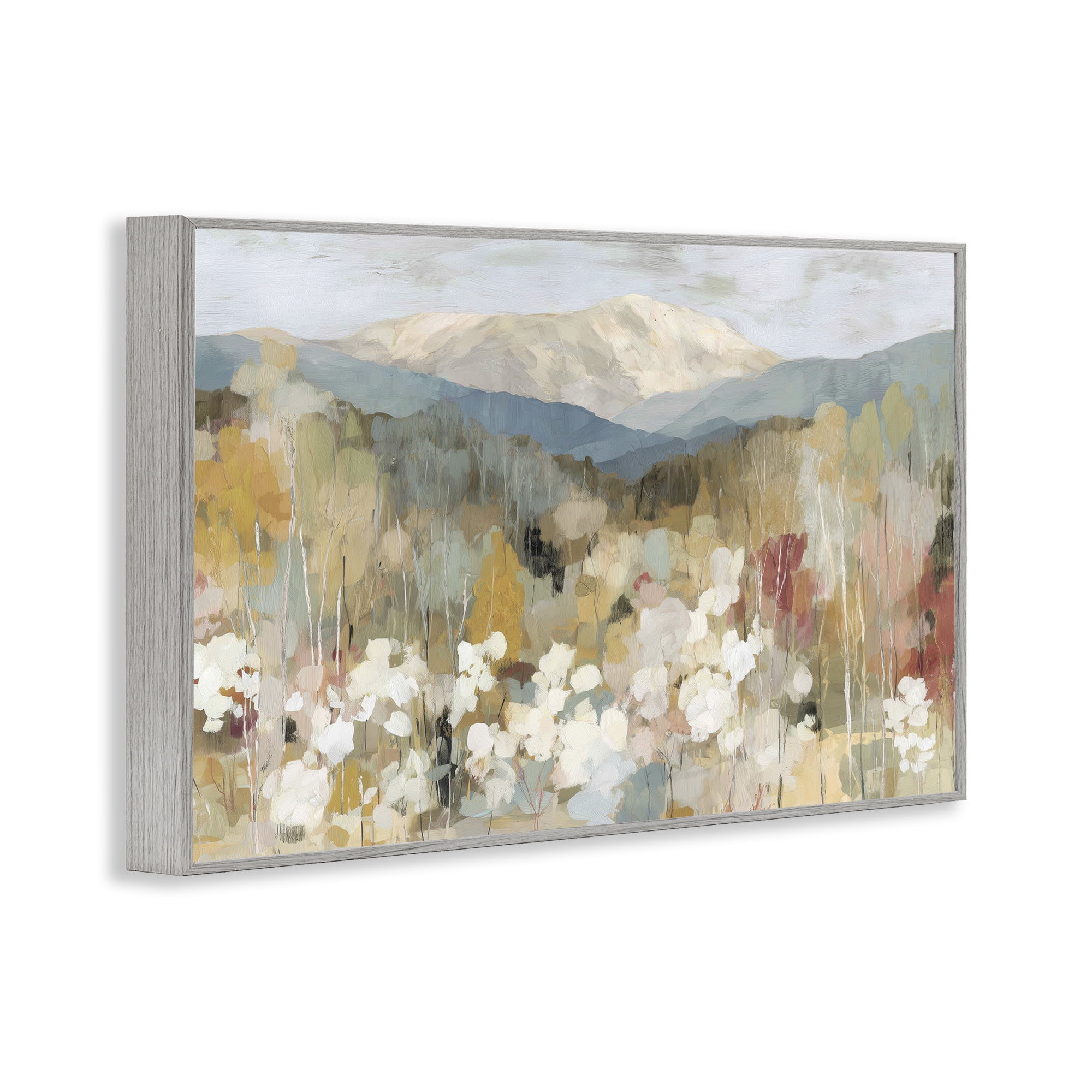 Stupell Industries Autumn Mountain Meadow Gray Framed Giclee Art, design by Chromatic Storm Studio