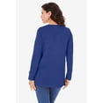 thumbnail image 2 of Roaman's Women's Plus Size Ultimate Long Sleeve Crewneck Tee, 2 of 5