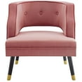 thumbnail image 5 of Traipse Button Tufted Open Back Performance Velvet Armchair, 5 of 7