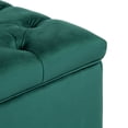 thumbnail image 2 of Costaelm Hank Square 29.5" Velvet Tufted Storage Ottoman, Dark Green, 2 of 10