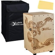 Luna Percussion Henna Dragon Cajon Bundle with Gig Bag and Austin Bazaar Polishing Cloth